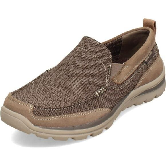 Mens Slip On Memory Foam Loafers Comfortable Casual Walking Shoes Relaxed Fit